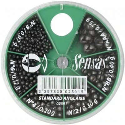 Грузила Sensas STANDRAD WAGGLER BOX 6 секций стандартные набор
