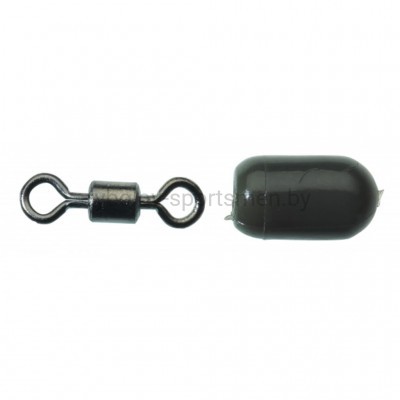 Вертлюг со стопорной бусиной Sensas SWIVEL + STOP BEAD, 5 шт