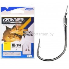 Крючки с поводком Owner RL-340, 70 см, хром, 10 шт