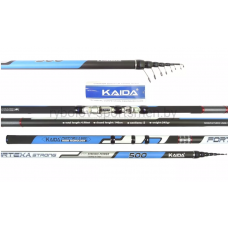 Удочка с кольцами Kaida Fortexa Silver Strong, телескопическая, тест 5-25 г, вес 245 г, 490 см
