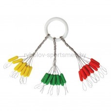 Стопоры силиконовые Salmo, удлиненные, микс, 30 шт