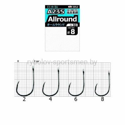 Крючки Cobra Pro ALLROUND A235, черный