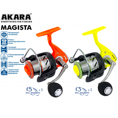 Катушка безынерционная Akara Magista AFM2000-4, подшипников 3+1