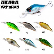 Воблер Akara Fat Shad 55F, 55 мм, 8 г, тонущий
