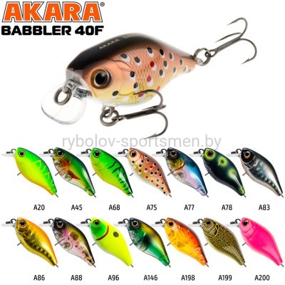 Воблер Akara Babbler 40F, 40 мм, 3 г, плавающий