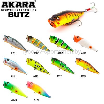 Воблер Akara Butz 55F, 55 мм, 4,5 г, плавающий