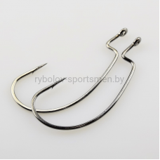 Крючки KAIDA Worm Hook (BS9003), черные, офсетные