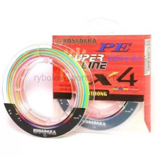 Леска плетеная Kosadaka Super Line PE X4, мультиколор, 150 м