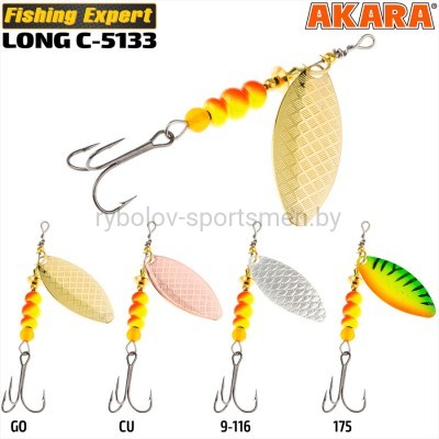 Блесна Akara Long C-5133, 8 г, вращающаяся