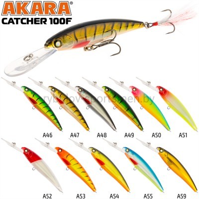 Воблер Akara Catcher 100F, 110 мм, 14 г, плавающий