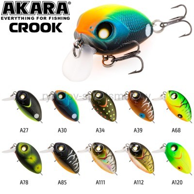 Воблер Akara Crook 35F, 35 мм, 6 г, плавающий