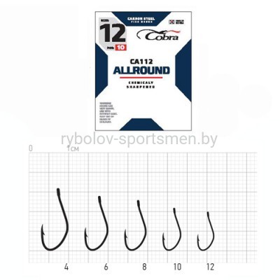 Крючки Cobra ALLROUND CA112, черный