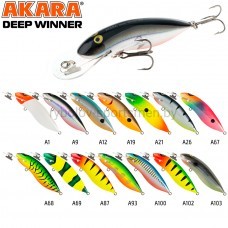 Воблер Akara Deep Winner 85F, 85 мм, 14 г, плавающий, для троллинга