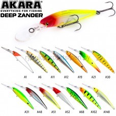Воблер Akara Deep Zander 90F, 90 мм, 12 г, плавающий, для троллинга