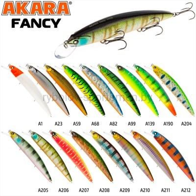 Воблер Akara Fancy 110SP, 110 мм, 17 г, суспендер