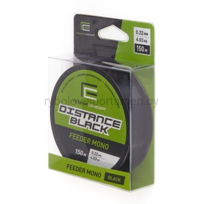 Леска монофильная Feeder Concept DISTANCE BLACK 150 м, черная