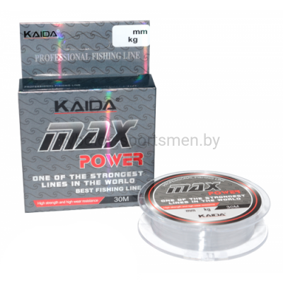 Леска монофильная KAIDA MAX POWER, 30 м, прозрачная