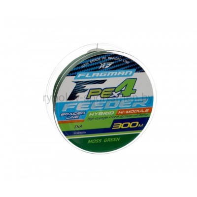 Леска плетеная FLAGMAN PE Hybrid F4 Feeder, зеленый, 300 м