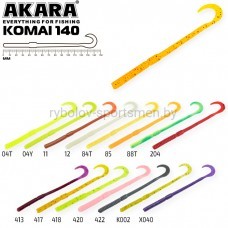 Твистер Akara Komai 140, 140 мм, 4 шт, червь