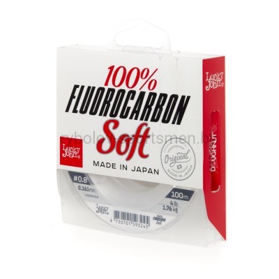 Леска монофильная Lucky John FLUOROCARBON Soft 100 м, прозрачная