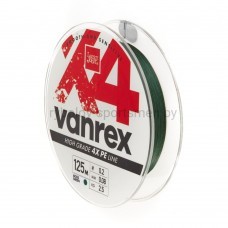Леска плетеная Lucky John Vanrex х4 BRAID Moss Green 125 м, зеленая
