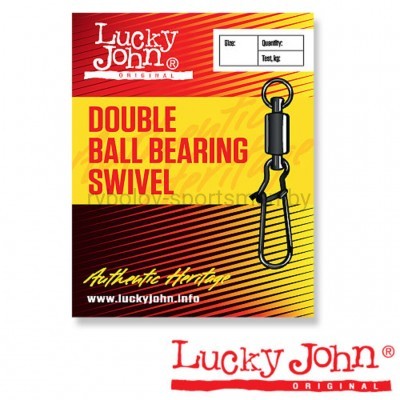 Вертлюги с застежкой Lucky John Original DOUBLE BALL BEARING SWIVEL, 3 шт