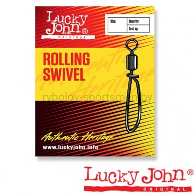 Вертлюги с застежкой Lucky John Original ROLLING SWIVEL