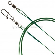 Поводки стальные 1x7 Lucky John Original SSW d-0.48 мм, 20 шт, зеленые