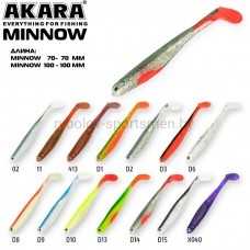 Виброхвост Akara MINNOW 100, 100 мм, 3 шт