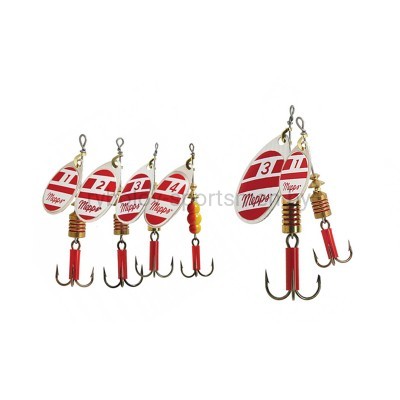 Блесна MEPPS AGLIA BLANC ROUGE, цвет silver, вращающаяся
