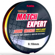 Леска монофильная KAIDA Titan Match Expert, 300 м, оранжевая