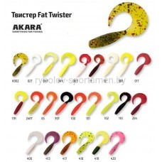 Твистер Akara Fat Twister 25, 25 мм, 12 шт