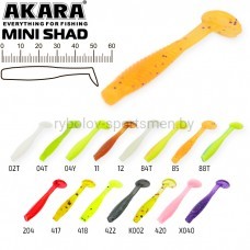 Виброхвост Akara MINI SHAD 30, 30 мм, 12 шт