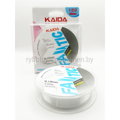 Леска монофильная KAIDA Fanatic, 100 м, прозрачная