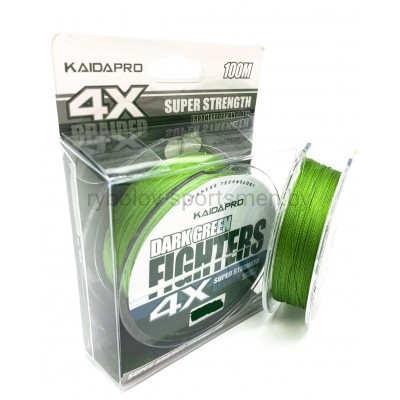 Леска плетеная Kaida Pro Fighters X4, 300 м, зеленая