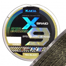 Леска плетеная Kaida X9 SPORTS EVOLVED, 100 м, черно-коричневая