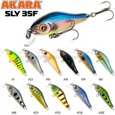 Воблер Akara Sly 35F, 35 мм, 2 г, плавающий