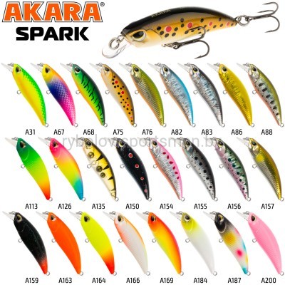 Воблер Akara Spark 50S, 50 мм, 3,5 г, тонущий