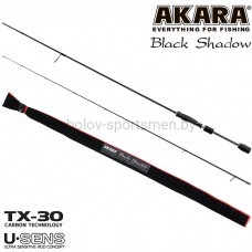 Спиннинг Akara SL1001 Black Shadow 702MLF TX-30, штекерный, тест 3,5-10,5 г, вес 108 г, 210 см