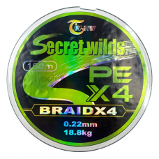 Леска плетеная YIN TAI Secret Wild, зеленая, 150 м