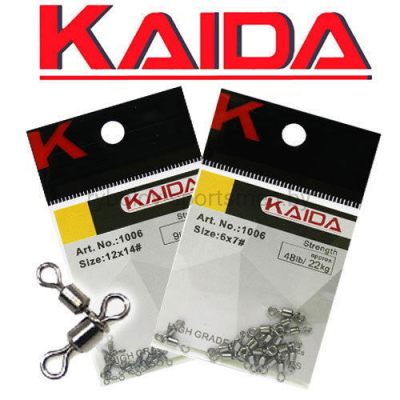 Вертлюжки двойные KAIDA YM-1006, 10 шт