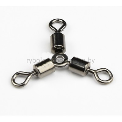 Вертлюжки тройные KAIDA 3-Way Swivels YM-1019, 10 шт