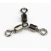 Вертлюжки тройные KAIDA 3-Way Swivels YM-1019, 10 шт Вертлюжки тройные KAIDA 3-Way Swivels YM-1019, 10 шт