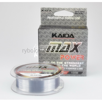 Леска монофильная KAIDA MAX Power, 100 м, прозрачная